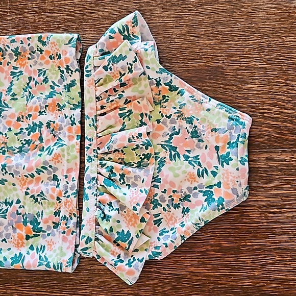 Tucker and Tate Floral Long Sleeve Two-Piece Rashguard Swimsuit, Size 6 Months - Picture 4 of 10